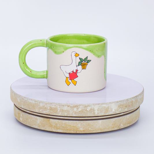 kubek kaczka rośliniara