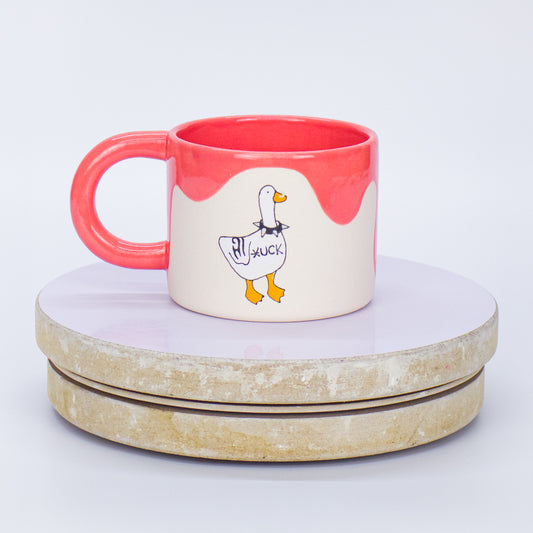 kubek kaczka wydziarana